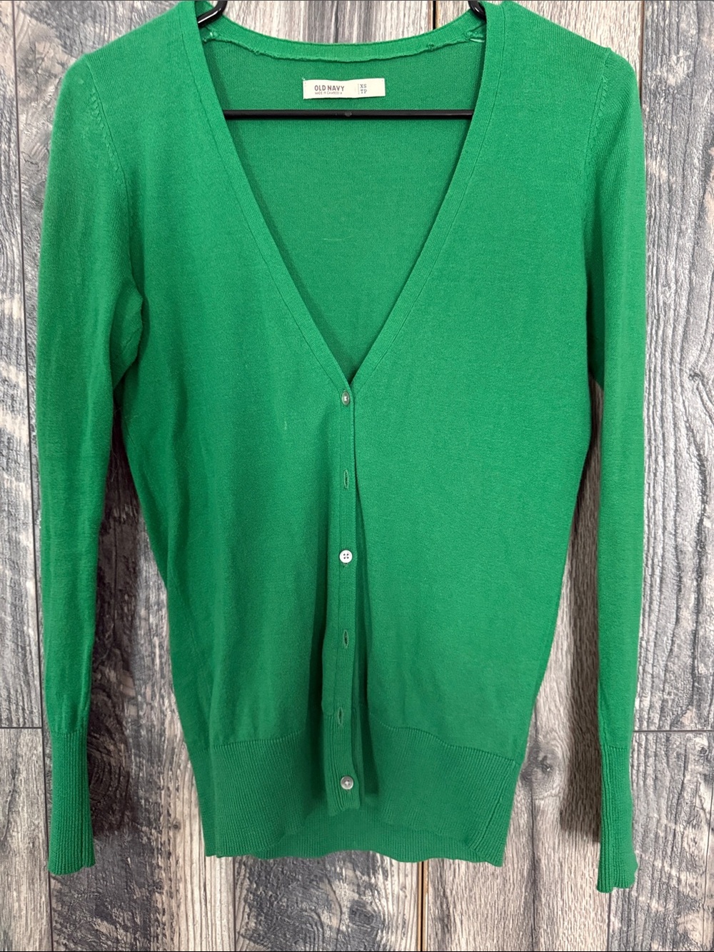 Old Navy Green Women's V-Neck Button Cardigan